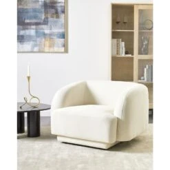 SKJANES - Fauteuil - Lichtbeige - Polyester -Meubelpromotie d89a6e1b95ed41bd8a5f6b1c1089f577