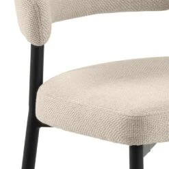 Eetkamerstoel Beige Stof/Metaal - Zithoogte 47,5cm - Catania - Set Van 2 14 Eetkamerstoel Beige Stof/Metaal - Zithoogte 47,5cm - Catania - Set Van 2 -Meubelpromotie d8f7017856c641a199e5acb456086aa4