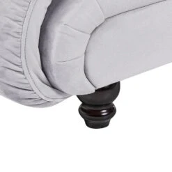 LORMONT - Chaise Longue - Grijs - Rechterzijde - Fluweel -Meubelpromotie dc1641eba46b417da7995b53244100ca