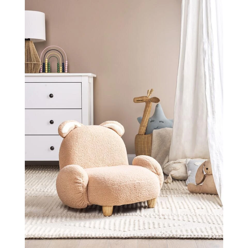 KANNA - Kinderstoel - Beige - Nepbont 4 KANNA - Kinderstoel - Beige - Nepbont - Afbeelding 2
