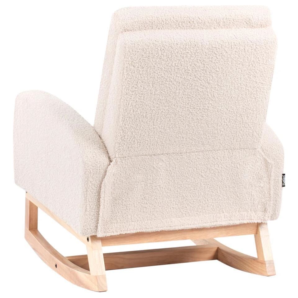 NORBY - Schommelstoel Voor Kinderen - Lichtbeige - Bouclé 9 NORBY - Schommelstoel Voor Kinderen - Lichtbeige - Bouclé - Afbeelding 7