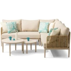 Hoek Loungeset 5 Personen Wicker Taupe Coco Ibiza -Meubelpromotie df98e922f5724725a868f54a392ea295