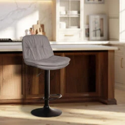 CLP Barkruk Laurel Zwart Frame - Stof - Grijs 11 CLP Barkruk Laurel Zwart Frame - Stof - Grijs -Meubelpromotie e00c3c4025bc43698e27f2975f4eec54