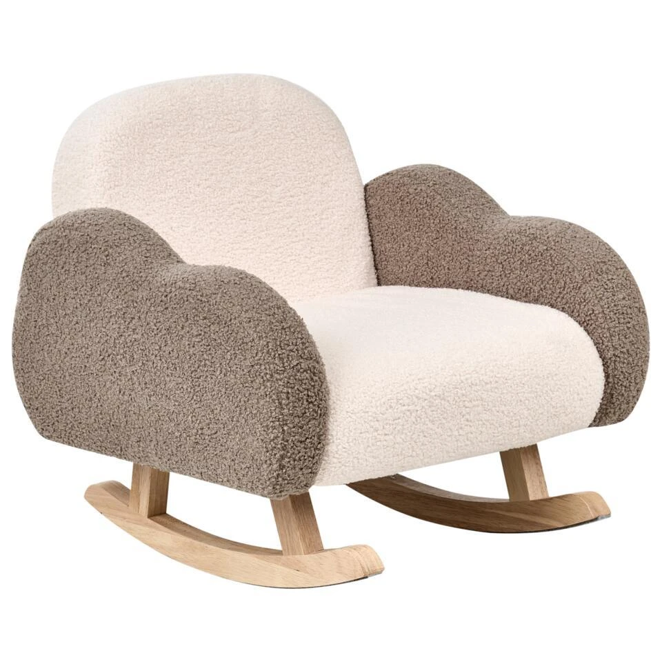 SKARE - Schommelstoel Voor Kinderen - Beige - Bouclé 7 SKARE - Schommelstoel Voor Kinderen - Beige - Bouclé - Afbeelding 5