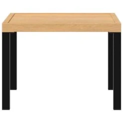 VidaXL - Tuinsalontafel - Zwart - Gepoedercoat Staal - 55x55x39,5 Cm -Meubelpromotie e09ebdbe611d4a66bc1f3c940645b604