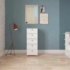 Ladekast Liva 5 Lades - Kronberg Eik/mat Wit -Meubelpromotie e0fb3f14886d4ba9adebf916f005f236