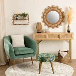 Atmosphera Bijzet Krukje Jungle - Groen - Hout/stof - 38 X 40 Cm 7 Atmosphera Bijzet Krukje Jungle - Groen - Hout/stof - 38 X 40 Cm -Meubelpromotie e118ff004181471c96f9a81d63303cd4