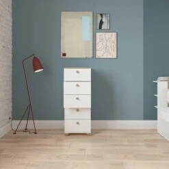 Ladekast Liva 5 Lades - Kronberg Eik/mat Wit -Meubelpromotie e38cf91e4c714b57b5c9dadd811b20cb