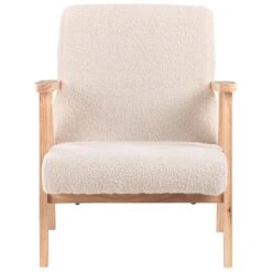 LINDE - Kinderfauteuil - Lichtbeige - Bouclé -Meubelpromotie e3e9bdfe5b924cbd82bfafc6f298fdaf