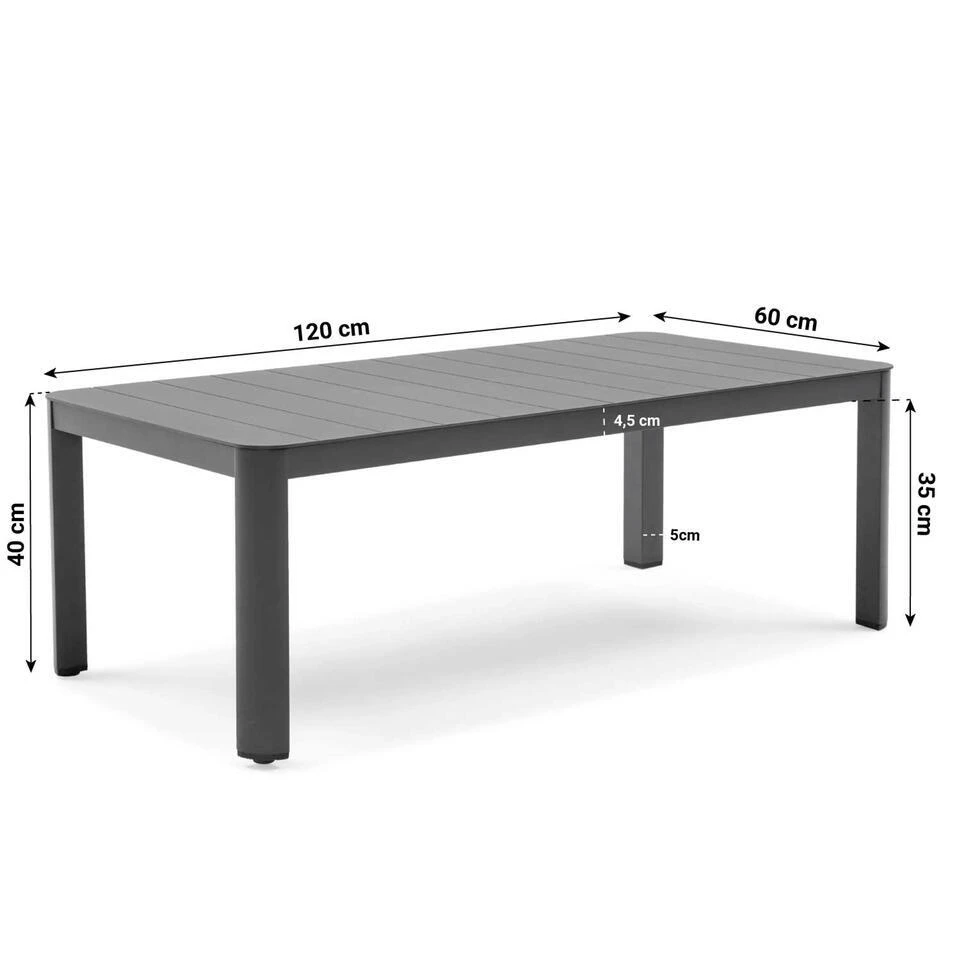 Stoel En Bank Loungeset 5 Personen Aluminium Grijs Lifestyle Garden Furniture 16 Stoel En Bank Loungeset 5 Personen Aluminium Grijs Lifestyle Garden Furniture - Afbeelding 14