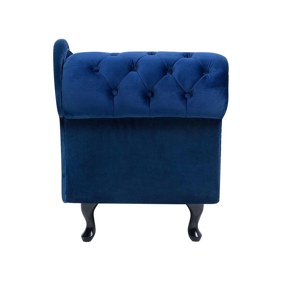 NIMES - Chaise Longue - Blauw - Linkerzijde - Fluweel 9 NIMES - Chaise Longue - Blauw - Linkerzijde - Fluweel - Afbeelding 7