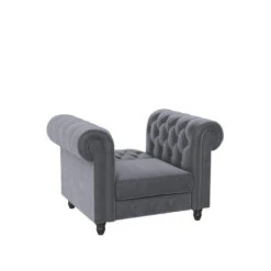 Felix - Fauteuil Chesterfield In Antraciet Fluweel 16 Felix - Fauteuil Chesterfield In Antraciet Fluweel -Meubelpromotie e5e7fb7320644deeb6abdc704b53d010