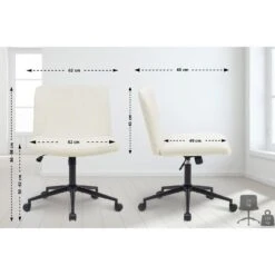 CLP Bureaustoel Kingman Zwart Frame - Fluweel - Creme 10 CLP Bureaustoel Kingman Zwart Frame - Fluweel - Creme -Meubelpromotie e6d1ff73d4b844958ce4f3c61e6d0369