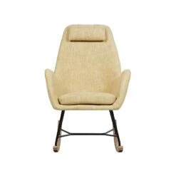 Beliani Schommelstoel ARRIE - Geel Polyester -Meubelpromotie e74ed666beaf475a822ba7d4744b25e3