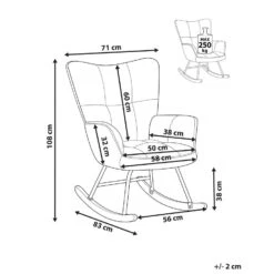 OULU - Schommelstoel - Wit - Bouclé 14 OULU - Schommelstoel - Wit - Bouclé -Meubelpromotie e7bae4fa79a747edbdae0ba454b71eee