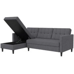 Hartford - 3-zits Hoekslaapbank In Grijs Stof -Meubelpromotie ea8d0ec186a74502bf0e1bbb36123dcc