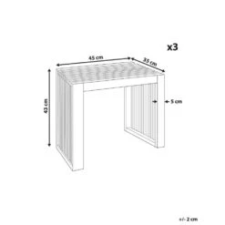 BELLANO - Tuinkrukjes Set Van 3 - Lichthout - Acaciahout -Meubelpromotie eaee761c5a264907a7fcd7235e6513c2