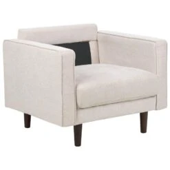 NURMO - Fauteuil - Beige - Polyester 19 NURMO - Fauteuil - Beige - Polyester -Meubelpromotie eb3e08f93ca54cf6a5921094f927d70a