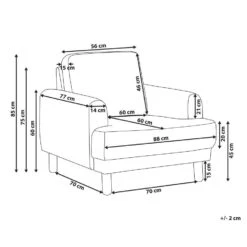 TUVE - Fauteuil - Taupe - Polyester -Meubelpromotie ecfe8ba4b47c4aff9ee3c80fa309489d