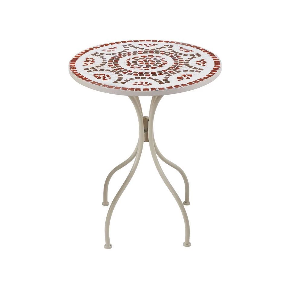 SPELLO - Tuintafel - Wit - Metaal 6 SPELLO - Tuintafel - Wit - Metaal - Afbeelding 4