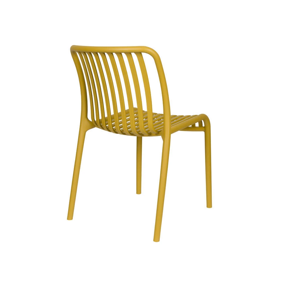 Housecraft Living Mante Tuinstoelen Kunststof Geel - Set Van 4 7 Housecraft Living Mante Tuinstoelen Kunststof Geel - Set Van 4 - Afbeelding 5