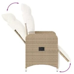 VidaXL - Verstelbare Tuinstoel Met Kussens - Beige - Poly Rattan 18 VidaXL - Verstelbare Tuinstoel Met Kussens - Beige - Poly Rattan -Meubelpromotie eec7dfed716049a8922bb68b41a43823