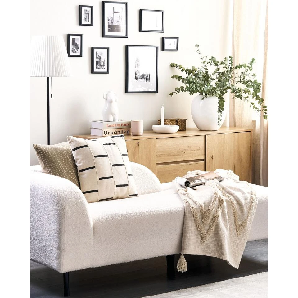 LE CRAU - Chaise Longue - Wit - Linkerzijde - Polyester 6 LE CRAU - Chaise Longue - Wit - Linkerzijde - Polyester - Afbeelding 4