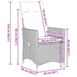 VidaXL - Tuinstoel - Zwart - Poly Rattan - 2 Stuks -Meubelpromotie f04888b8044448ff8fac3f4e8626fde4