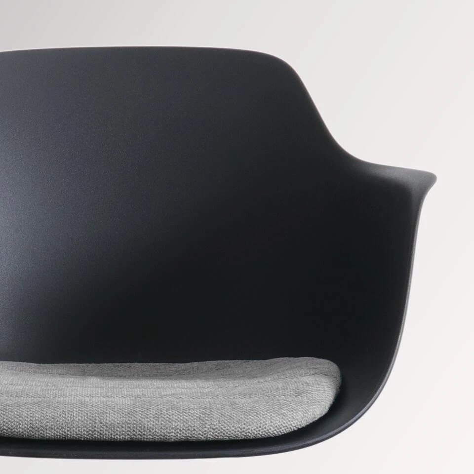 Nolon Nout-Liz Bureaustoel Zwart - Lichtgrijs Kussen - Zwart Onderstel 5 Nolon Nout-Liz Bureaustoel Zwart - Lichtgrijs Kussen - Zwart Onderstel - Afbeelding 3