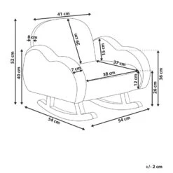 SKARE - Schommelstoel Voor Kinderen - Lichtblauw - Bouclé -Meubelpromotie f1cc61223dc94ee3bbb00c07d656098e