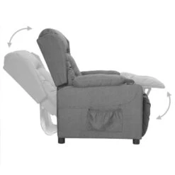 VidaXL Fauteuil Verstelbaar Stof Lichtgrijs 9 VidaXL Fauteuil Verstelbaar Stof Lichtgrijs -Meubelpromotie f23644ccc2e5448dbfeb701922baeed3