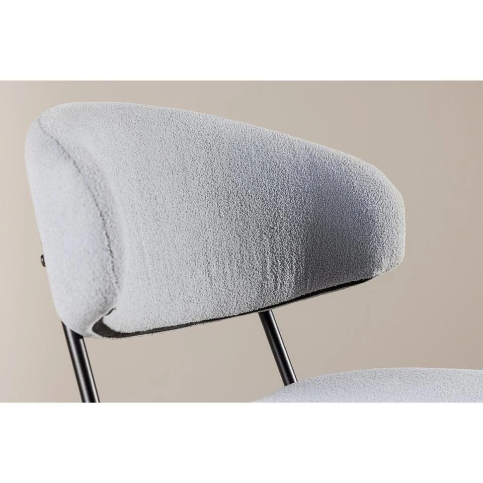 Svea - Tiko Eetkamerstoel - Boucle - Lichtblauw 7 Svea - Tiko Eetkamerstoel - Boucle - Lichtblauw - Afbeelding 5