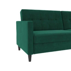 Hartford - 3-zits Slaapbank Donkergroen Fluweel -Meubelpromotie f2bbfa3676354e72ba7dbaf4407deef9