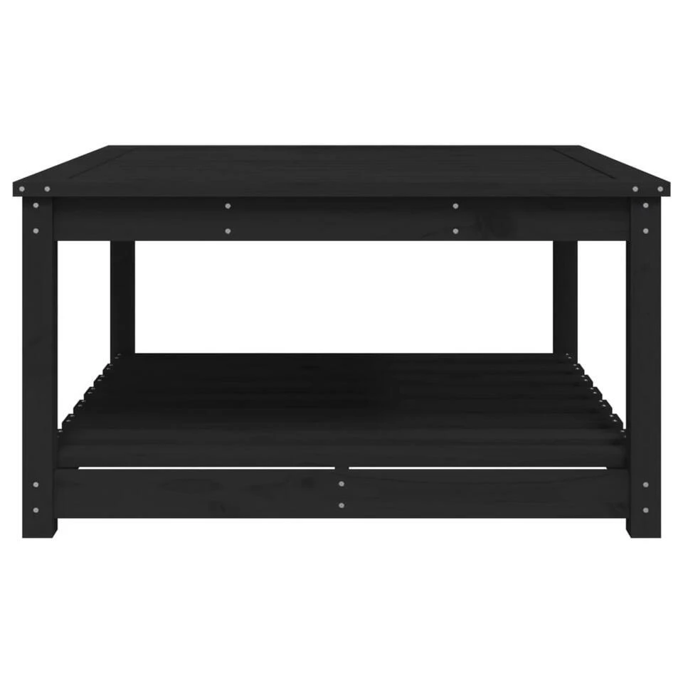 VidaXL - Tuintafel Met Opbergruimte - Zwart - Grenenhout - 82,5x82,5x45 Cm 8 VidaXL - Tuintafel Met Opbergruimte - Zwart - Grenenhout - 82,5x82,5x45 Cm - Afbeelding 6
