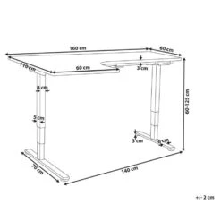 DESTINES - Elektrisch Bureau - Zwart/Donkerhout - Links - Vezelplaat 16 DESTINES - Elektrisch Bureau - Zwart/Donkerhout - Links - Vezelplaat -Meubelpromotie f3a6930663ac43d68dc7e29a4e6f128c
