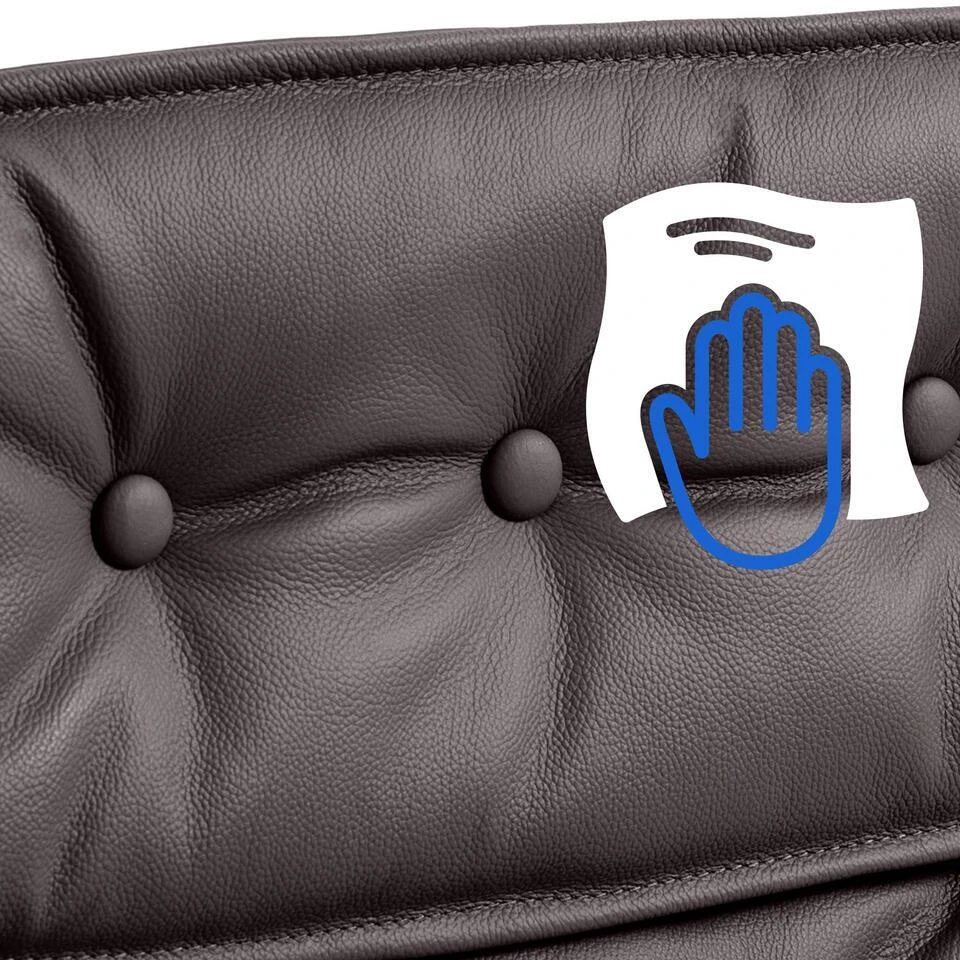 CLP Bureaustoel Sotira Chroom Frame - Echt Leer - Bruin 8 CLP Bureaustoel Sotira Chroom Frame - Echt Leer - Bruin - Afbeelding 6