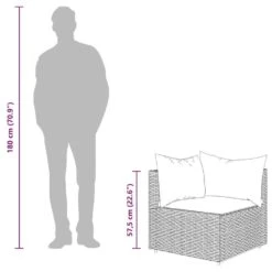 VidaXL - Tuinhoekbank - Zwart - Poly Rattan - Met Kussens -Meubelpromotie f43159b04124498db95471c66fa0f002