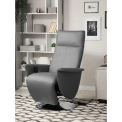 Beliani TV-fauteuil PRIME - Grijs Kunstleer 9 Beliani TV-fauteuil PRIME - Grijs Kunstleer -Meubelpromotie f51407b72d1c43db8609edaa081dbdef