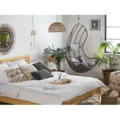 Beliani Hangstoel PINETO - Grijs Pe Rotan -Meubelpromotie f595e670800b46edb11d05d73705b3d1