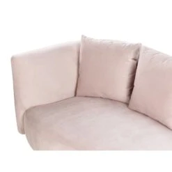 CHAUMONT - Chaise Longue - Roze - Rechterzijde - Fluweel -Meubelpromotie f5cb58657184424aa08812b70d1d846e