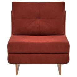 JERSLEV - 1-zits Slaapbank - Rood - Polyester -Meubelpromotie f66cf8cdeba041d09093e628e7a01f07