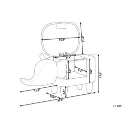 Beliani Dierenhocker ELEPHANT - Grijs Kunstleer -Meubelpromotie f77286a5c1d7493b9f50ecab609b3e16