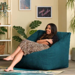 Icon Zitzack Morgan - Corduroy Zitzakfauteuil - Blauwgroen -Meubelpromotie f7c43ec8b09d404982c462fec40bba00