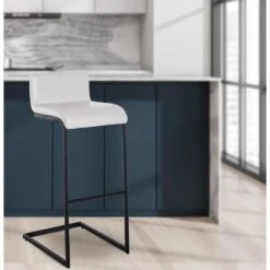 CLP Barkruk Newport Zwart Frame - Kunstleer - Wit 11 CLP Barkruk Newport Zwart Frame - Kunstleer - Wit -Meubelpromotie f7d05be4354e4cf8b941e9035ead6a64