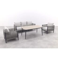 GI Diamo Stoel/bank Lounge-diningset (4-delig) - Carbon Black/Zand -Meubelpromotie f87da6fea856464484ffddd0016ed25e