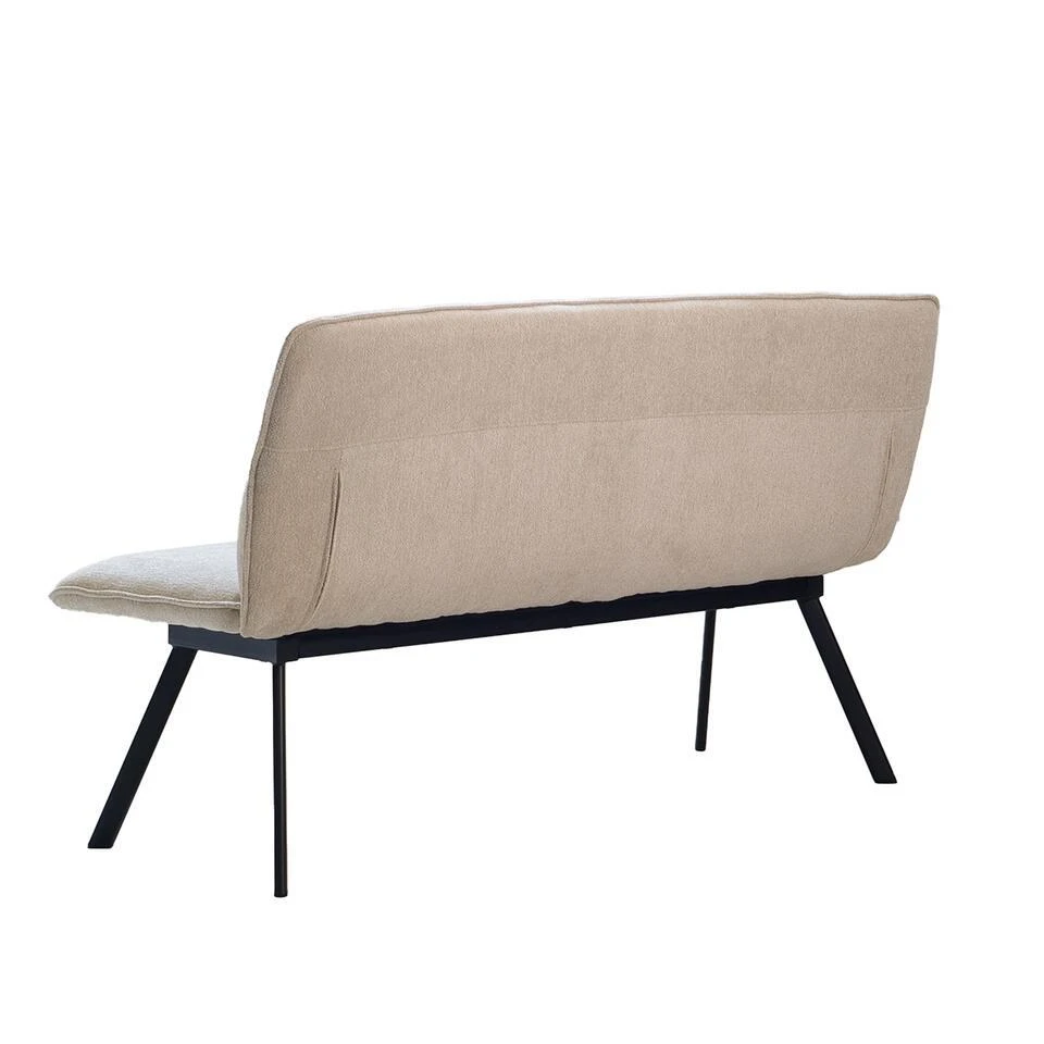 Eetkamerbank Rechthoek - Beige Stof - 160x60x88cm - Harper 7 Eetkamerbank Rechthoek - Beige Stof - 160x60x88cm - Harper - Afbeelding 5