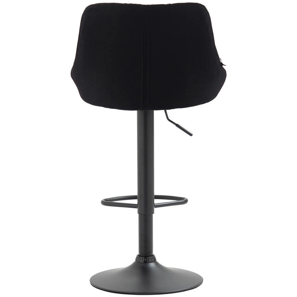 CLP Barkruk Lazio Zwart Frame - Stof - Zwart 7 CLP Barkruk Lazio Zwart Frame - Stof - Zwart - Afbeelding 5