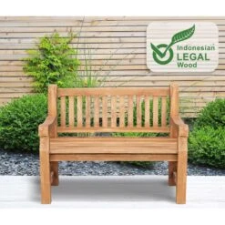 CLP Teakbank Teakbank 120 Cm Mit Abdeckhaube 120 Cm -Meubelpromotie fb517861834a4abd810db0bfcacddba4