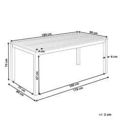 OMBRIANO - Tuintafel - Lichtbruin - 180 X 90 Cm - Acaciahout 13 OMBRIANO - Tuintafel - Lichtbruin - 180 X 90 Cm - Acaciahout -Meubelpromotie fc528bd578e947d4b6da76475de85006