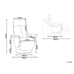 Beliani TV-fauteuil PRIME - Grijs Kunstleer 8 Beliani TV-fauteuil PRIME - Grijs Kunstleer -Meubelpromotie fdd8dbb49fee472ca293ca08319ed623